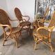 Set de 4 fauteuils en rotin