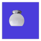 Former bistro ceiling lamp - Half-spherical globe in white opaline - 1950
