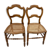 Pair of Louis Philippe chairs canned