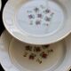 6 vintage Lunéville earthenware dessert plates – Christine pattern