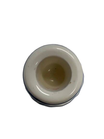 Candle holder in Gien, birds of paradise decor