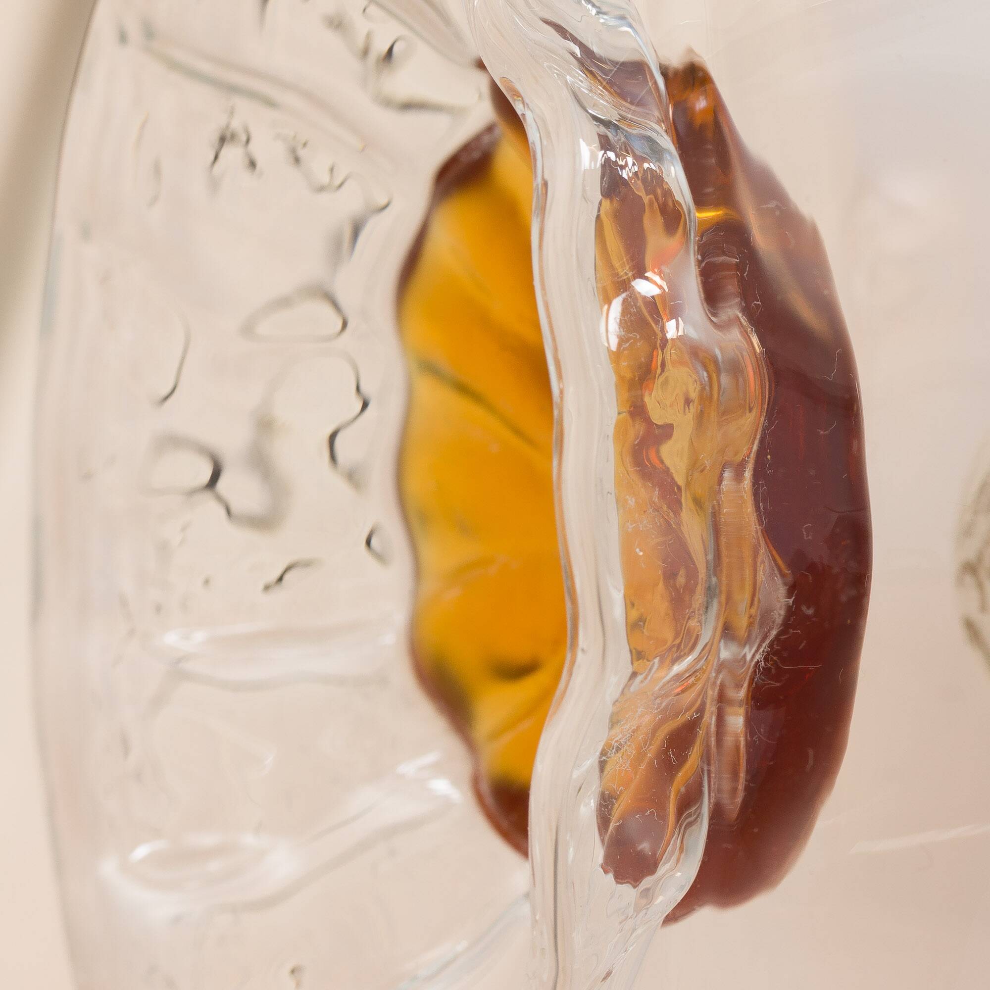 Mazzega Space Age Murano glass chrome plated chandelier, Italy 1970s