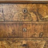 19th century Louis Philippe marble and walnut chest of drawers