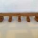 Wooden scandinavian wall coat rack