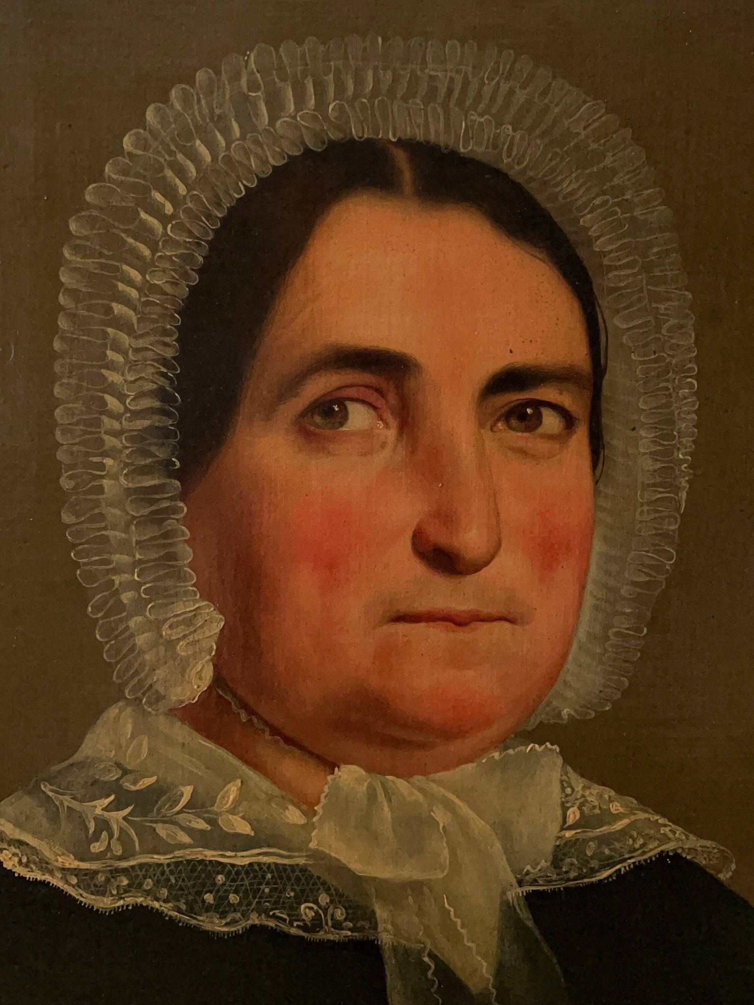 Antique 19th C Portrait Painting of a Beautiful Woman