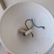 Blue glass pendant light