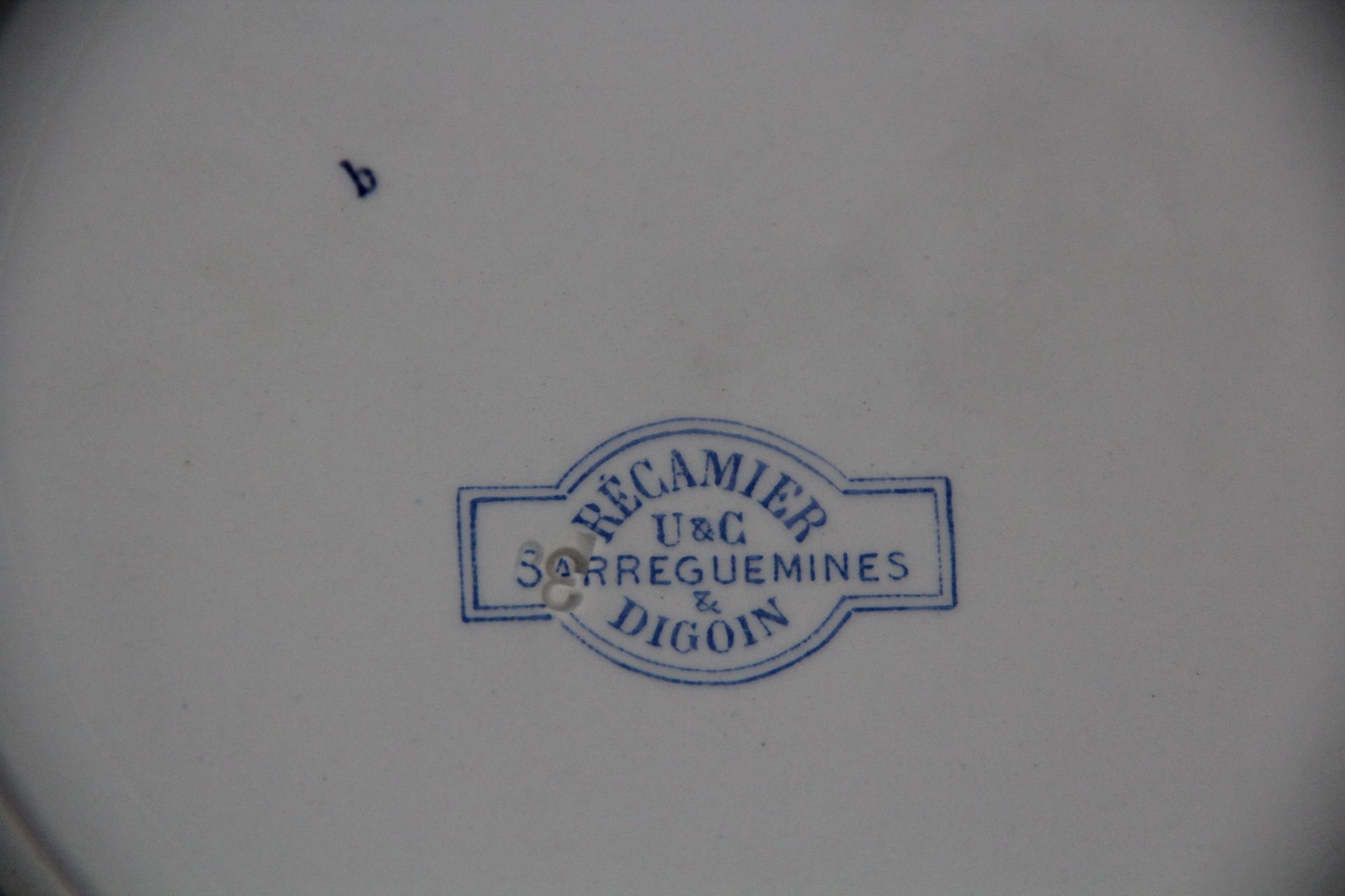 Rare plate service 6 people "Récamier" U&C Sarreguemines and Digoin late nineteenth °