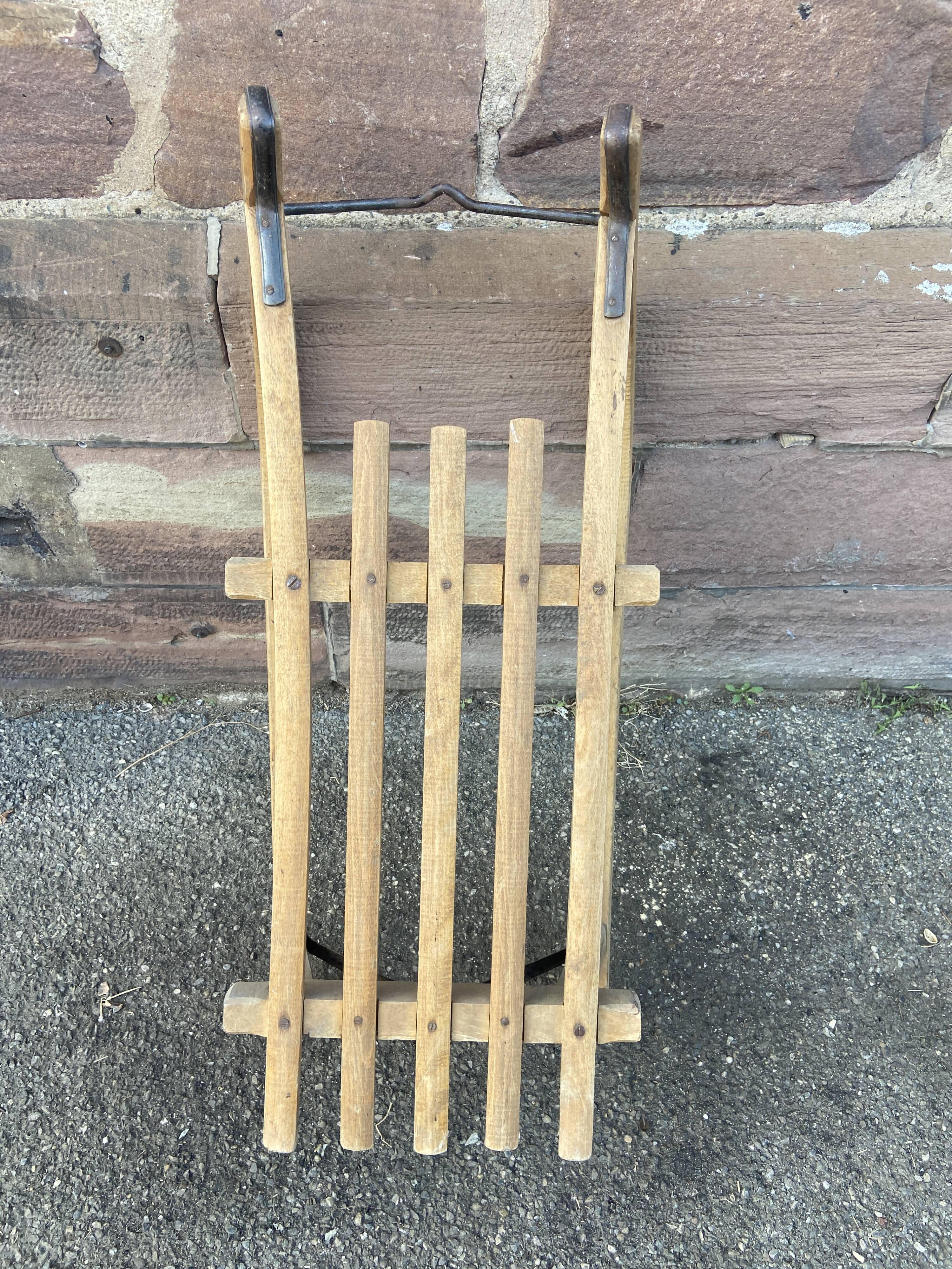 old Alsace sled sleigh Christmas decoration