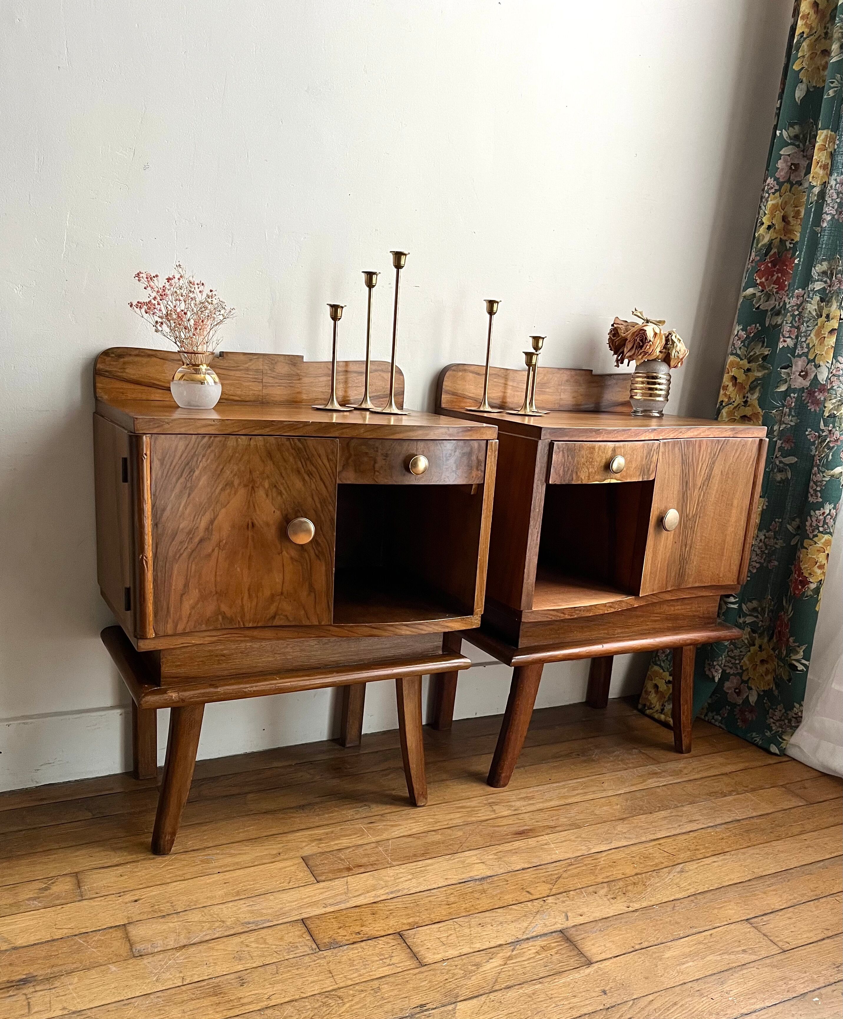 Pair of Art Deco bedside tables