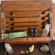 Small wooden mail storage unit