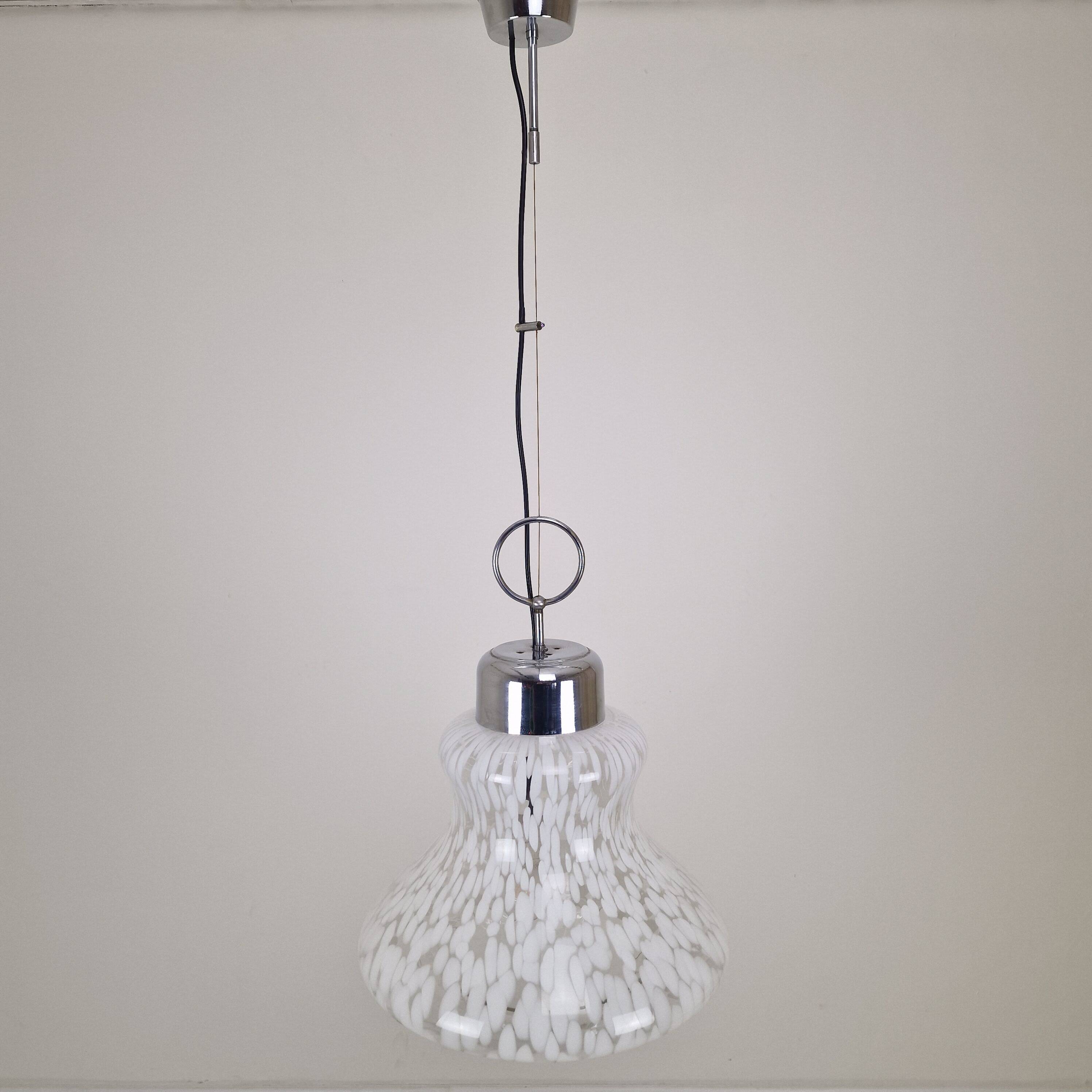 Large Murano Glass Pendant Light by Carlo Nason for Mazzega – Italy 1970's