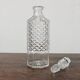 Vintage faceted cut glass round whisky decanter