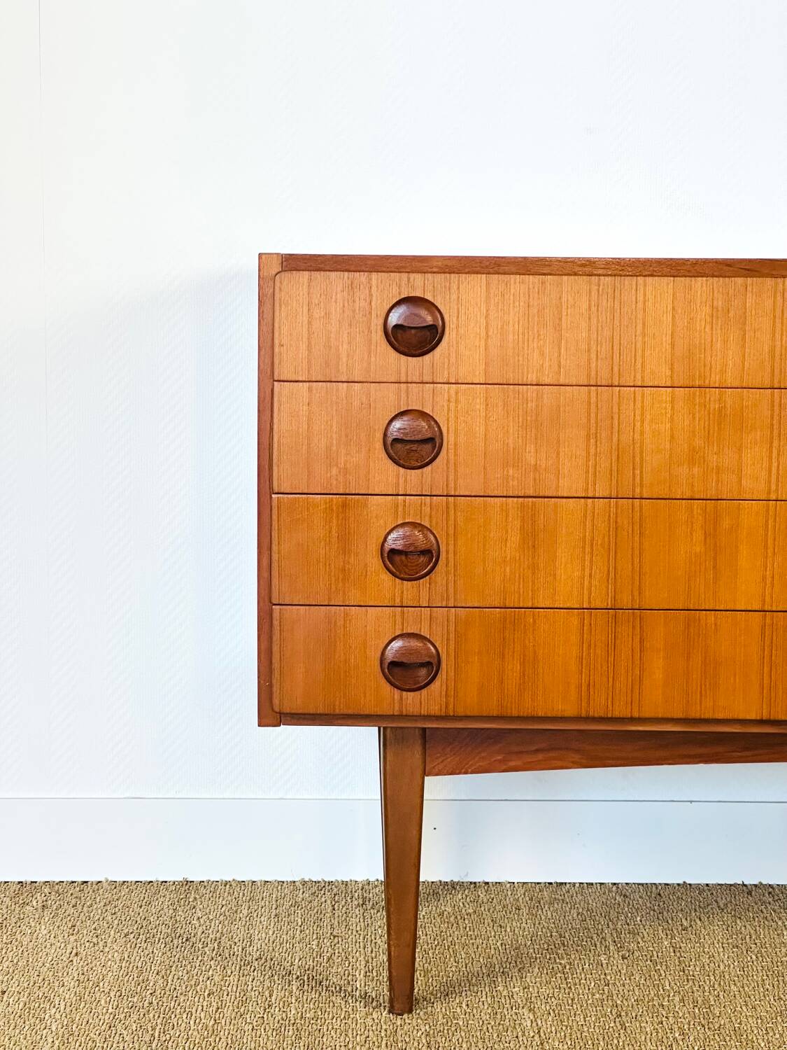 1960s minimalist Scandinavian teak sideboard