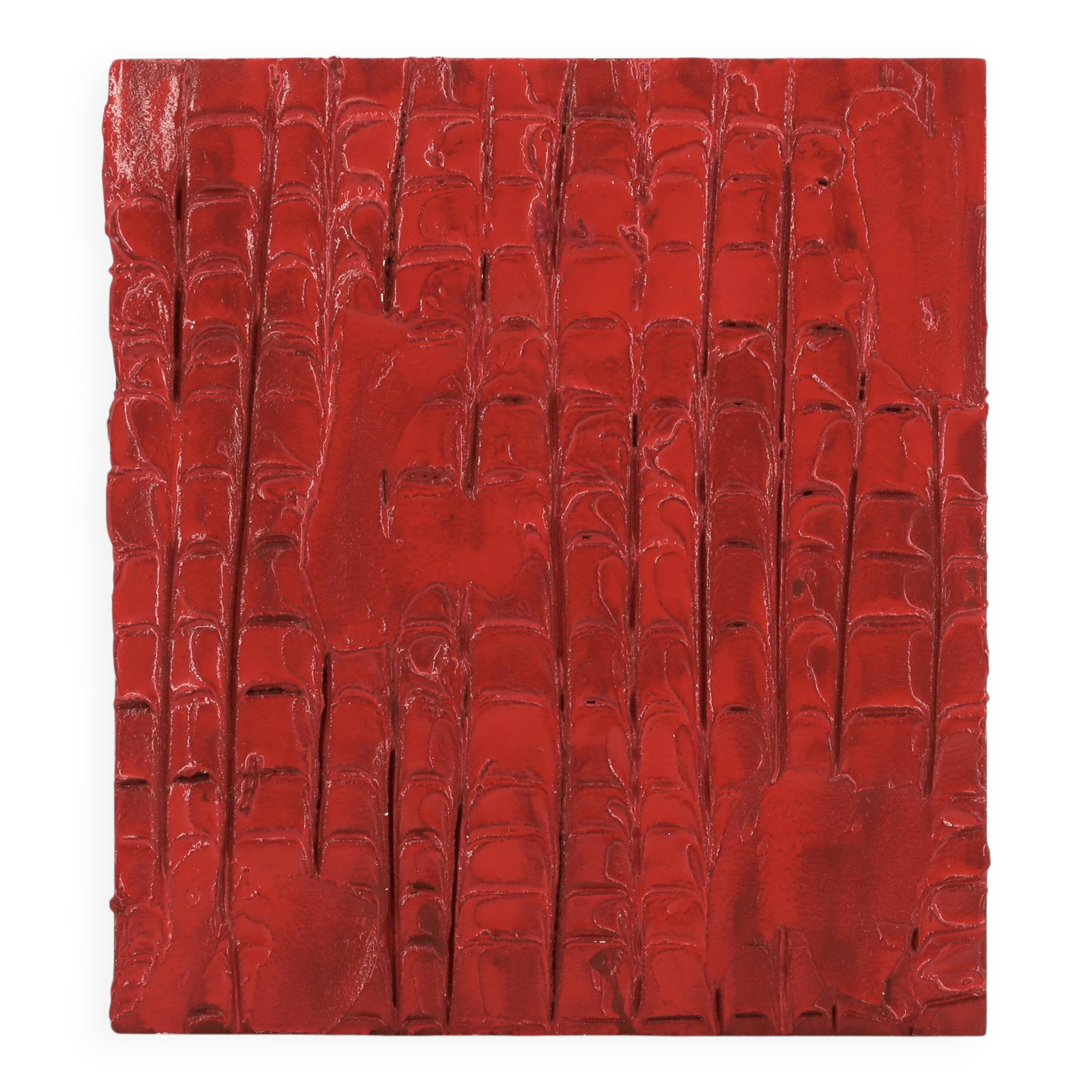 Petit tableau minimaliste abstrait, peinture texturée de Vincent Dufresne