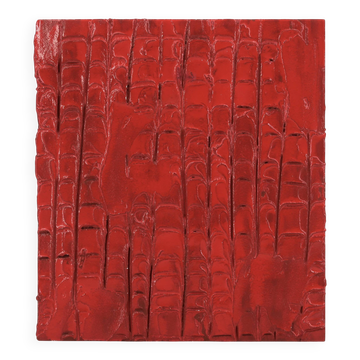 Petit tableau minimaliste abstrait, peinture texturée de Vincent Dufresne
