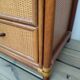 Vintage bamboo and raffia chest of drawers