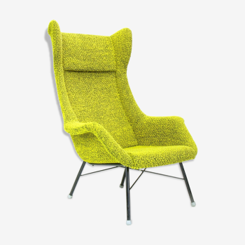 Yellow/Green Wingback Armchair by Miroslav Navratil for tone, 1960 s