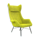 Yellow/Green Wingback Armchair by Miroslav Navratil for tone, 1960 s