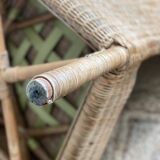4 vintage rattan chairs