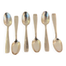 6 large vintage silver metal spoons 1960