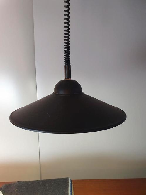 Vintage pendant lamp 1970s black lampshade