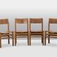 Officina Rivadossi. Brutalist style table and four chairs. Italy, circa 19