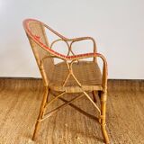 Vintage wicker armchair