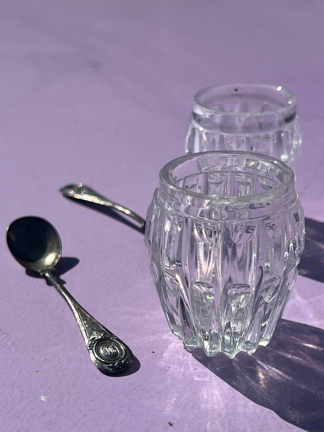 Crystal salt and pepper shakers