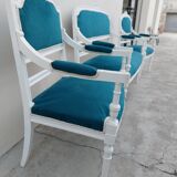 Ensemble salon banquette et 2 fauteuils style louis XVI