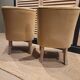 Paire de petits fauteuils d'appoint jaunes