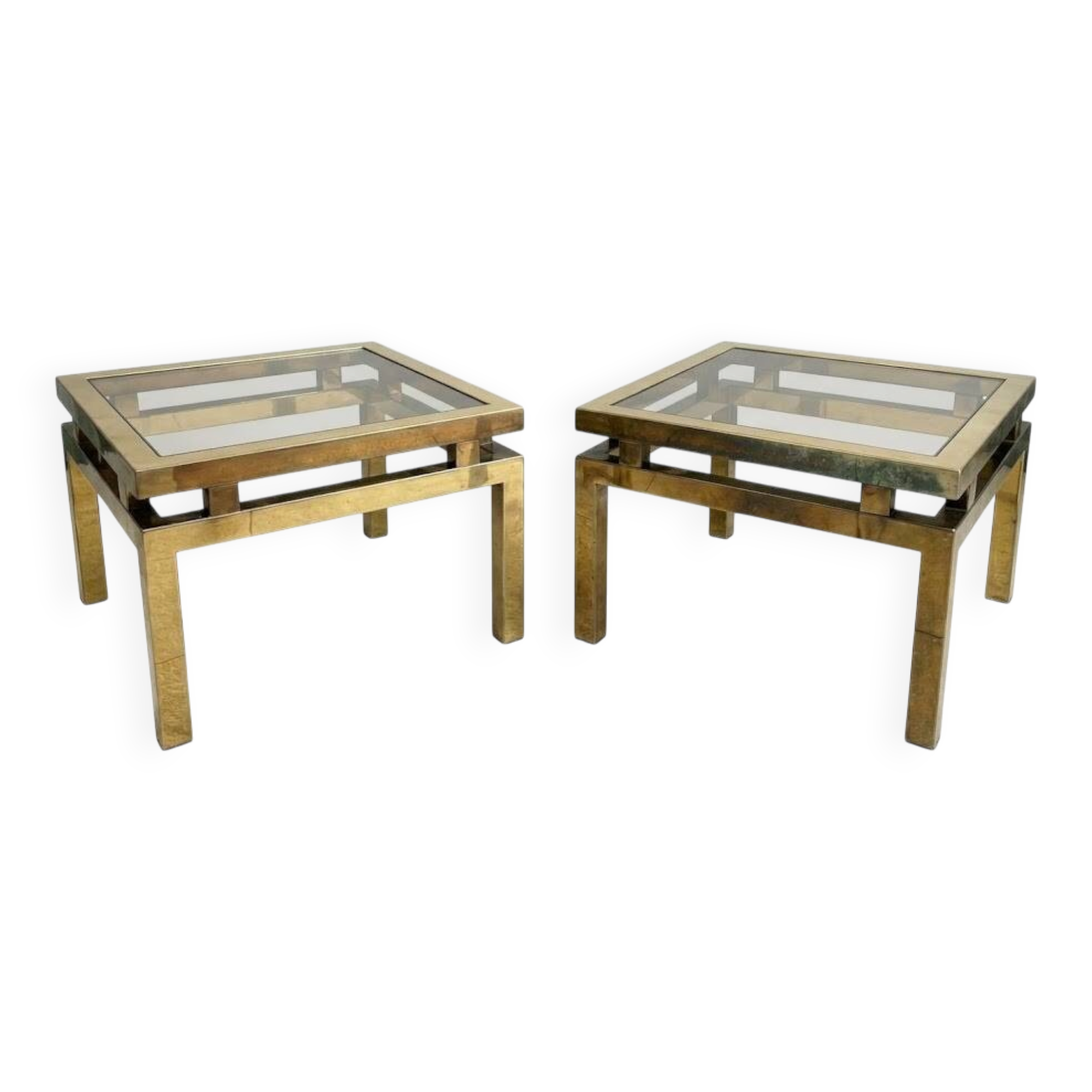 Pair of side tables / end tables Belgo Chrom