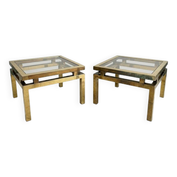 Pair of side tables / end tables Belgo Chrom