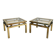 Pair of side tables / end tables Belgo Chrom