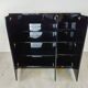 Black lacquered bar cabinet, 1970s