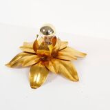 Medium sized gilded vintage florentine flush mount light