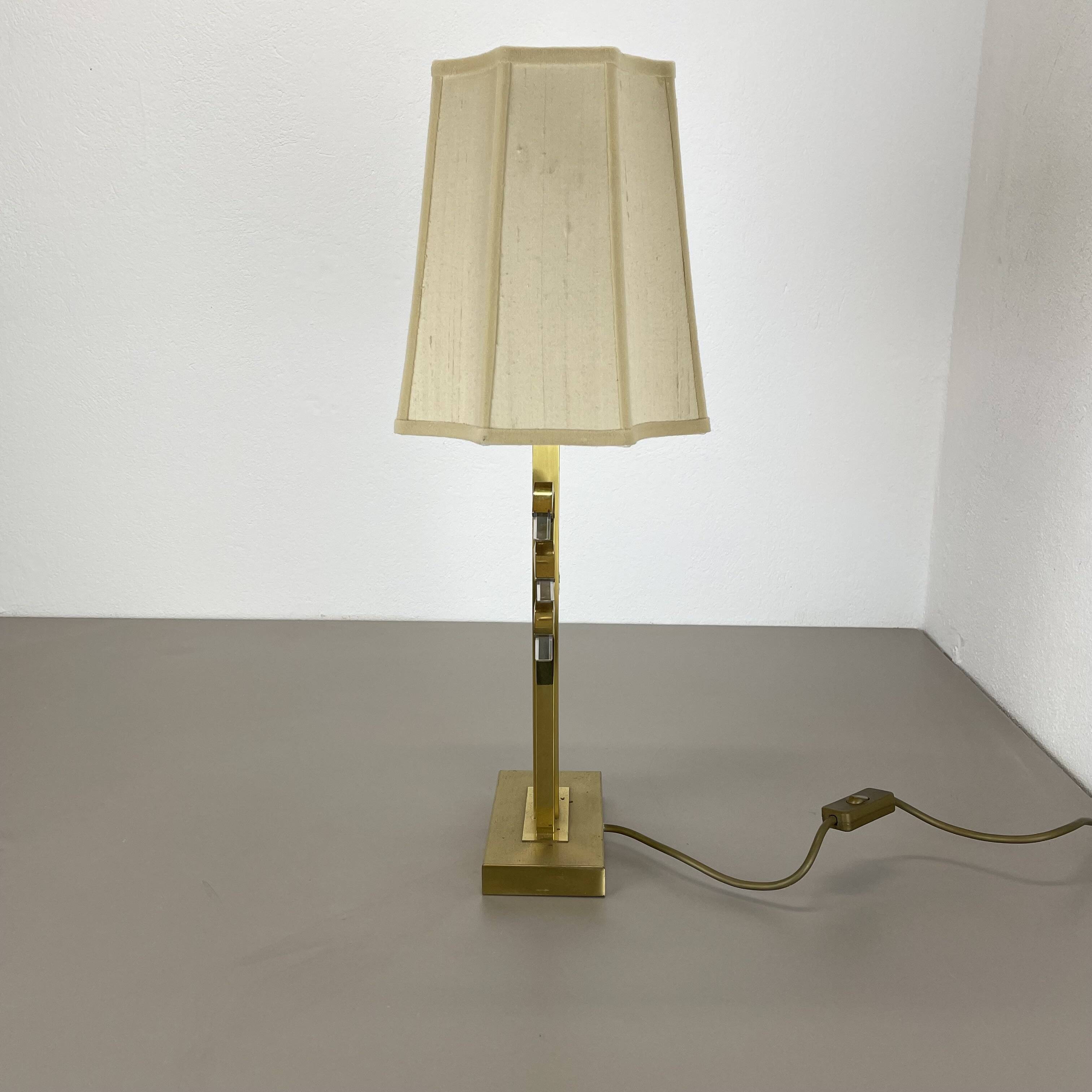Hollywood Regency Style Brass and Acryl Table Light by WKR Lights, Germany 1970s