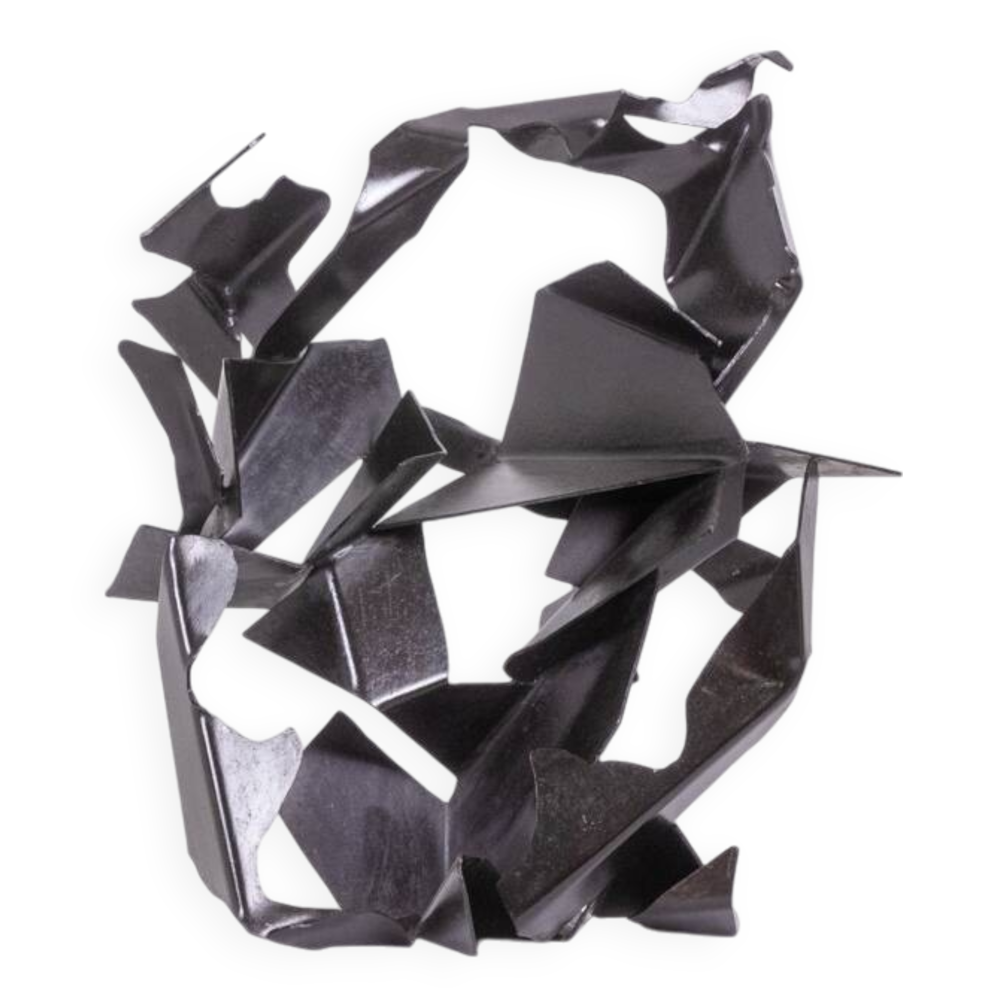 Jean Campa. Abstract sculpture in patinated iron. 1980s.