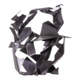 Jean Campa. Abstract sculpture in patinated iron. 1980s.