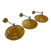 Set of 3 vintage wall lamps 1950