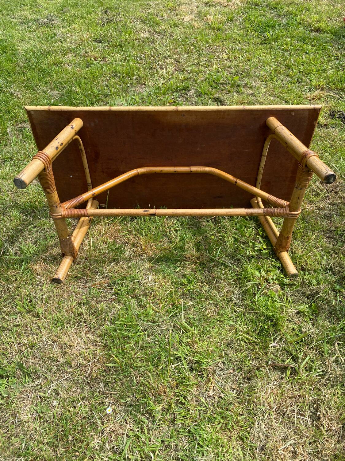 Vintage rattan coffee table