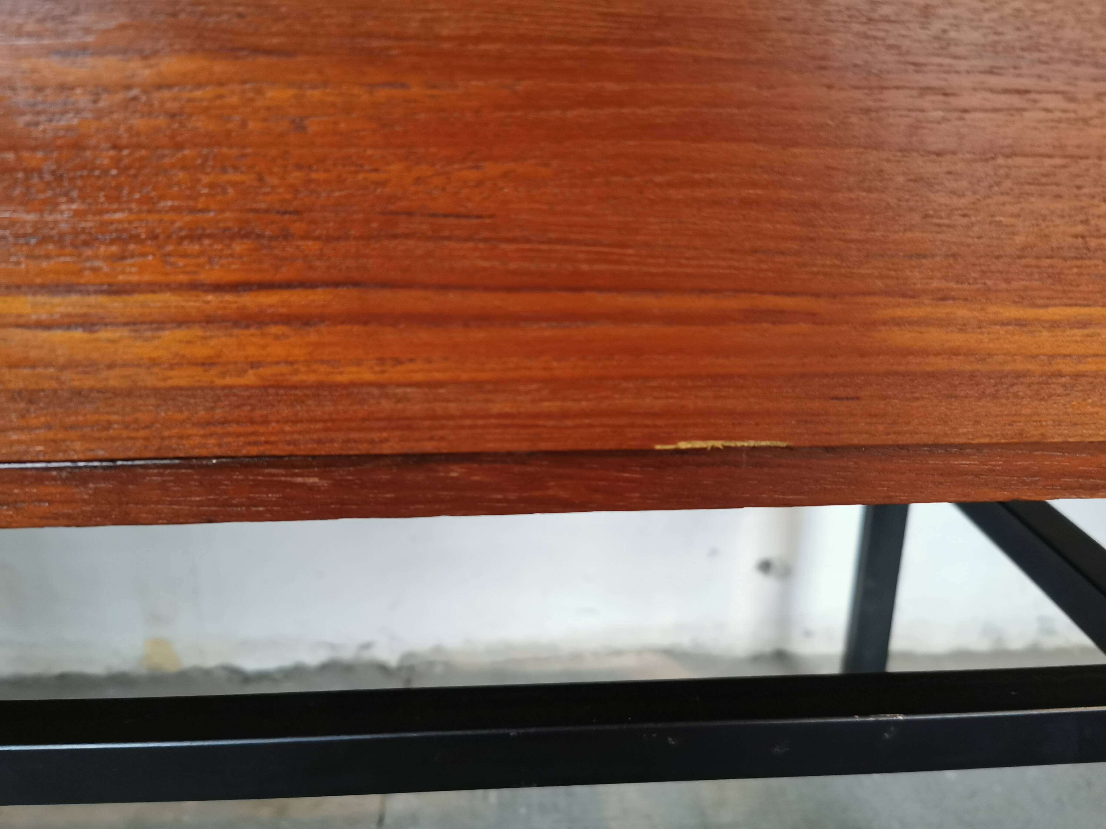 Small teak and metal sideboard, 70s