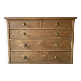 Old solid wood 5-drawer chest of drawers