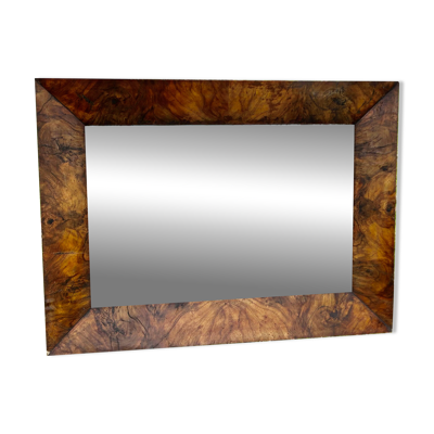 miroir ancien moulure loupe d'orme miroir fort dé-mercurisé en l'état