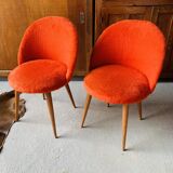 Set of 2 orange moumoute chairs