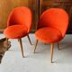 Set of 2 orange moumoute chairs
