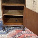 1930s English Burl Walnut Bedside Table