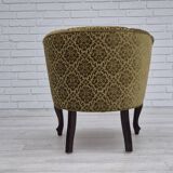 1950s, Danish lounge chair, reupholstered, green furniture fabric.