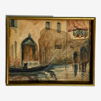 Aquarelle peinture Venise 1910