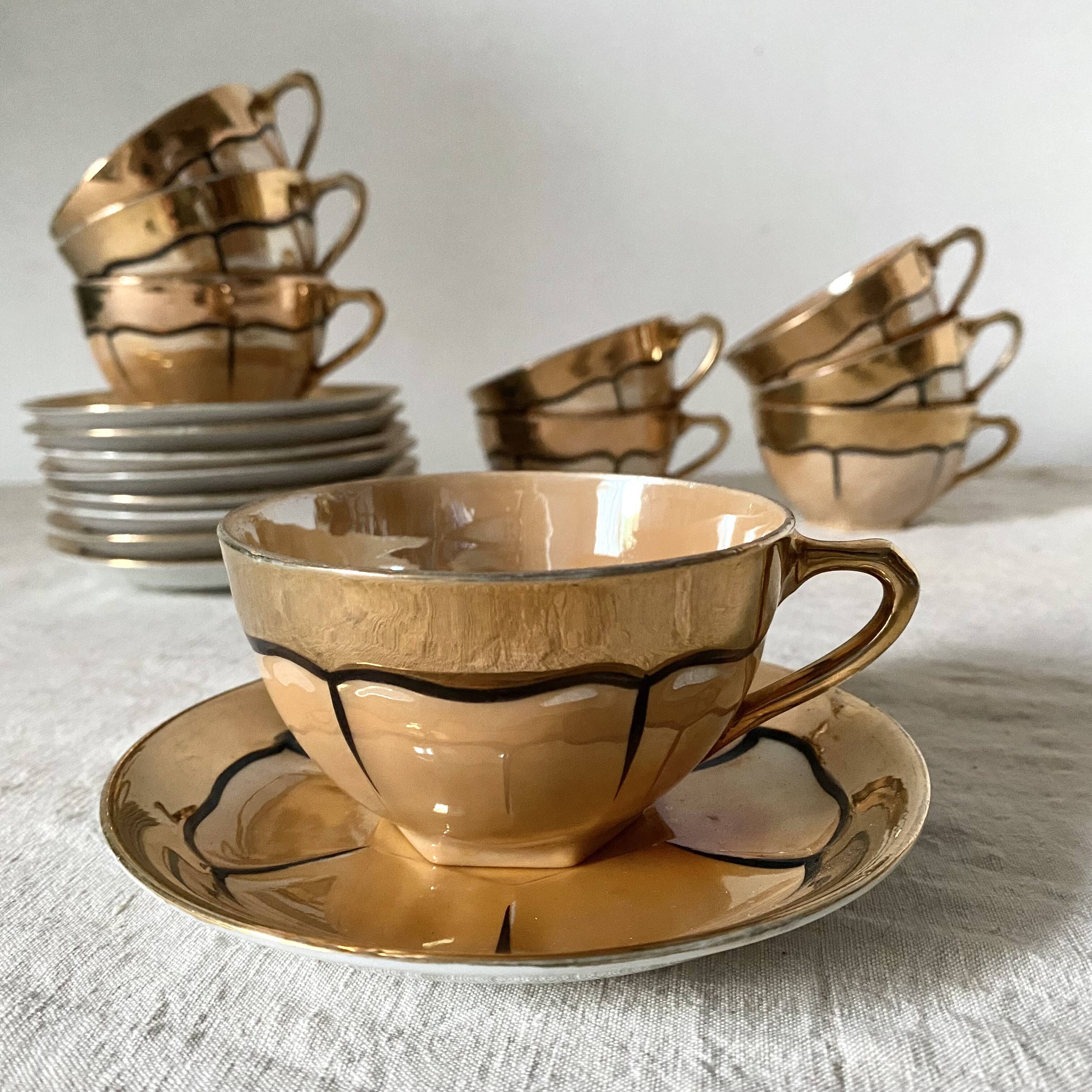 Vintage fine porcelain teacups from Japan