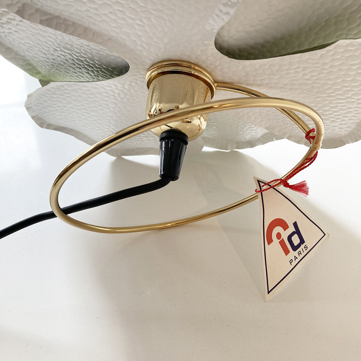 Metal floral lamp to pose La Samaritaine 1970